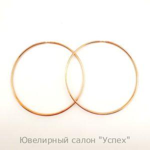 Серьги конго, диаметр 50 мм