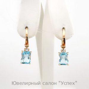 Серьги с топазом