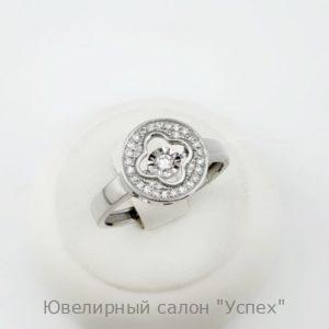 Кольцо белое золото с бриллиантами