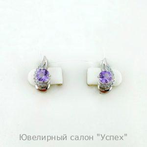 Серьги серебряные с аметистами