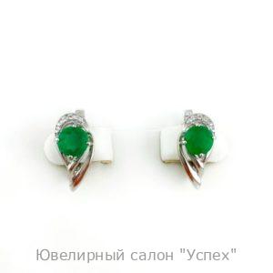 Серьги серебряные с агатами