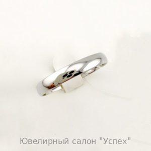 Обручальное серебряное кольцо, ширина 4 мм