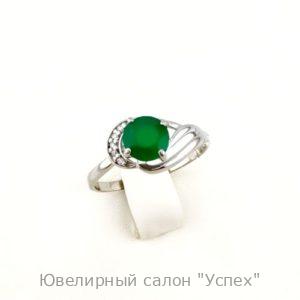 Кольцо серебряное с агатом