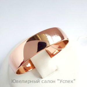 Обручальное кольцо 5 мм, размер 19,5