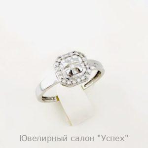 Кольцо белое золото с бриллиантами