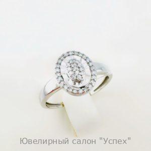 Кольцо белое золото с бриллиантами