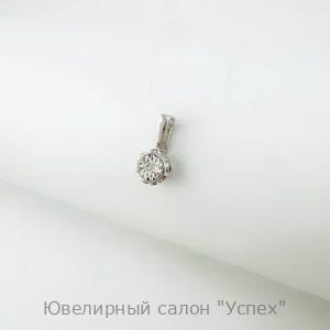 Подвеска серебряная с бриллиантом