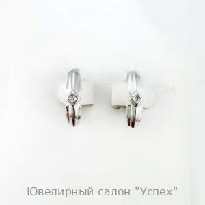 Серьги серебряные с бриллиантами