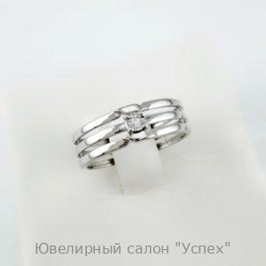 Кольцо серебряное с бриллиантом