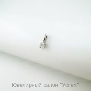 Подвеска серебряная с бриллиантом