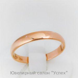Обручальное кольцо 3 мм, размер 22